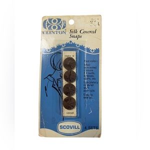 Clinton Silk Covered Snaps Vintage